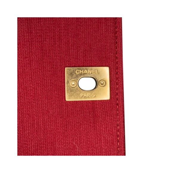 Pre Loved Chanel Small Chevron Jersey Coco Top Handle Satchel - Picture 7 of 8